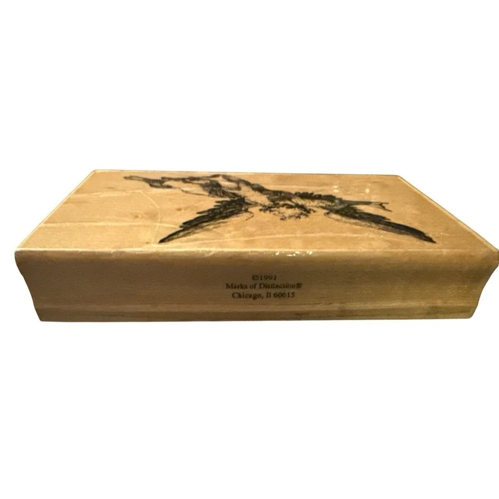 Marks Of Distinction Wood Mounted Rubber Stamp Angel Vintage 1991